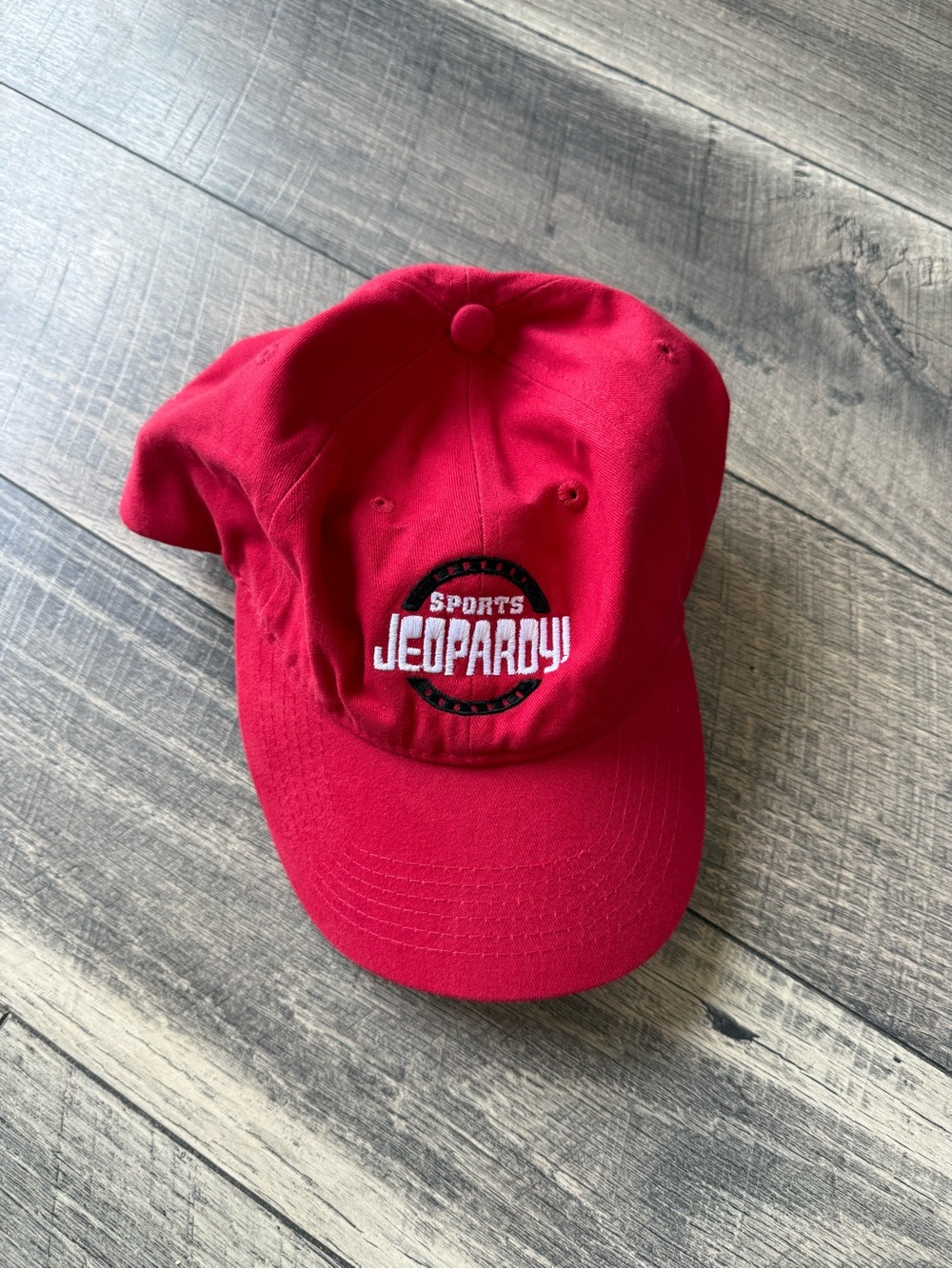 NWOT Sports Jeopardy! Red Baseball Cap Hat Port & Company